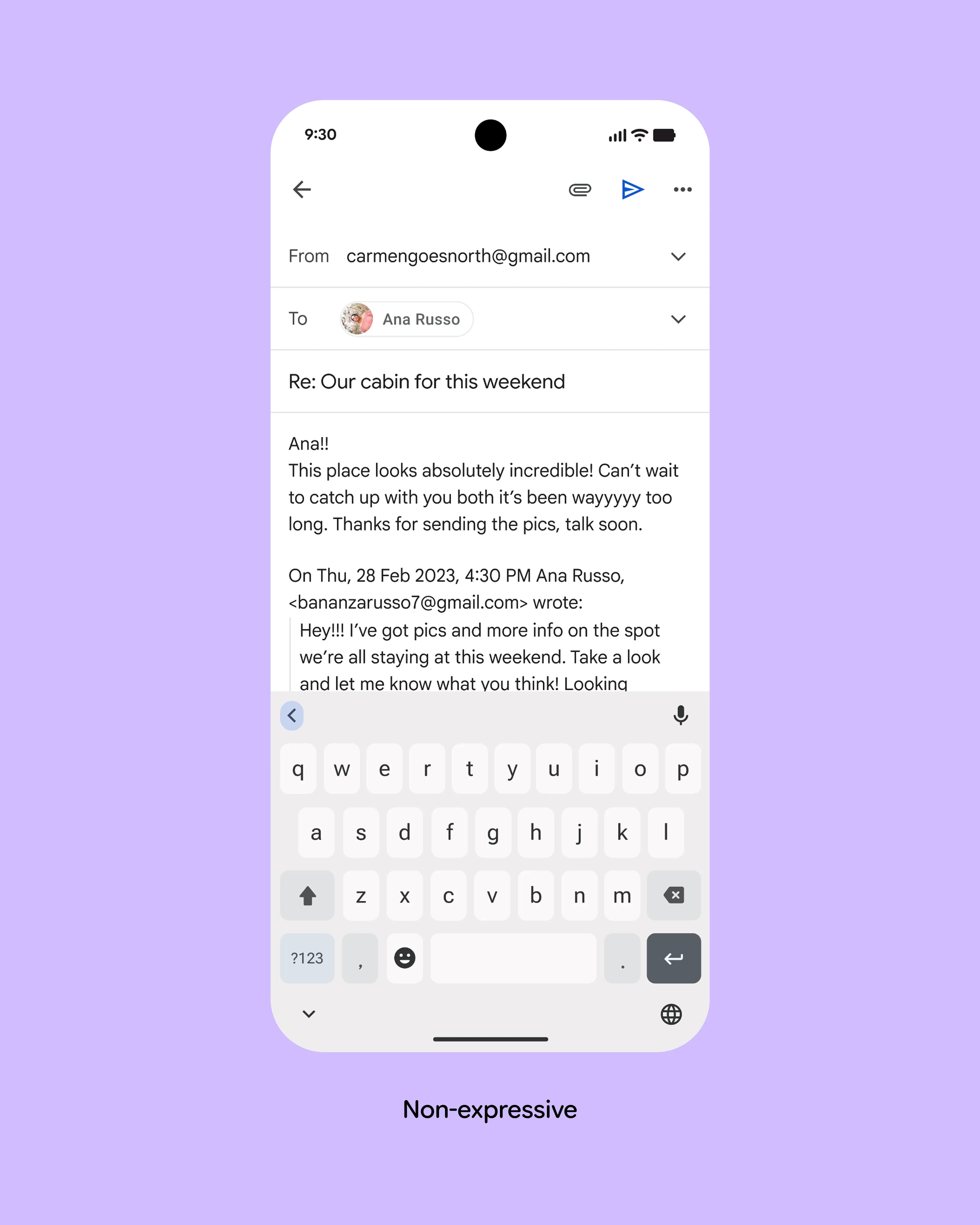Non-expressive email app.