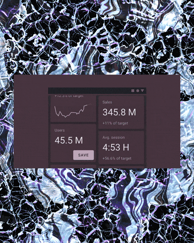 Mobile phone dashboard for a finance app.