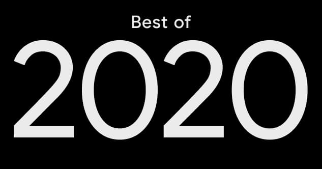 "Best of 2020" in bold white text on a black background.