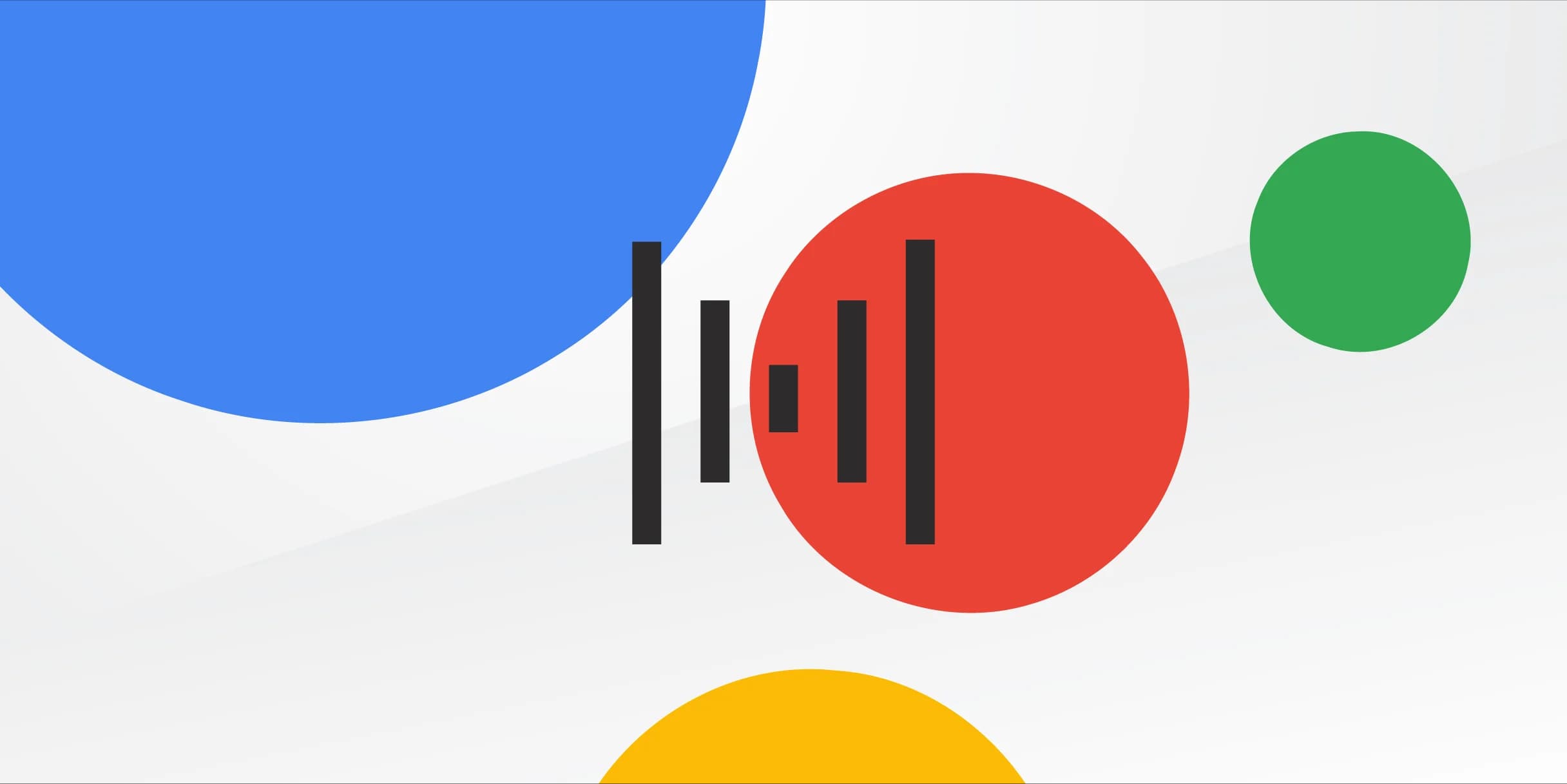 Google Assistant logo with red, yellow, green, and blue circles.