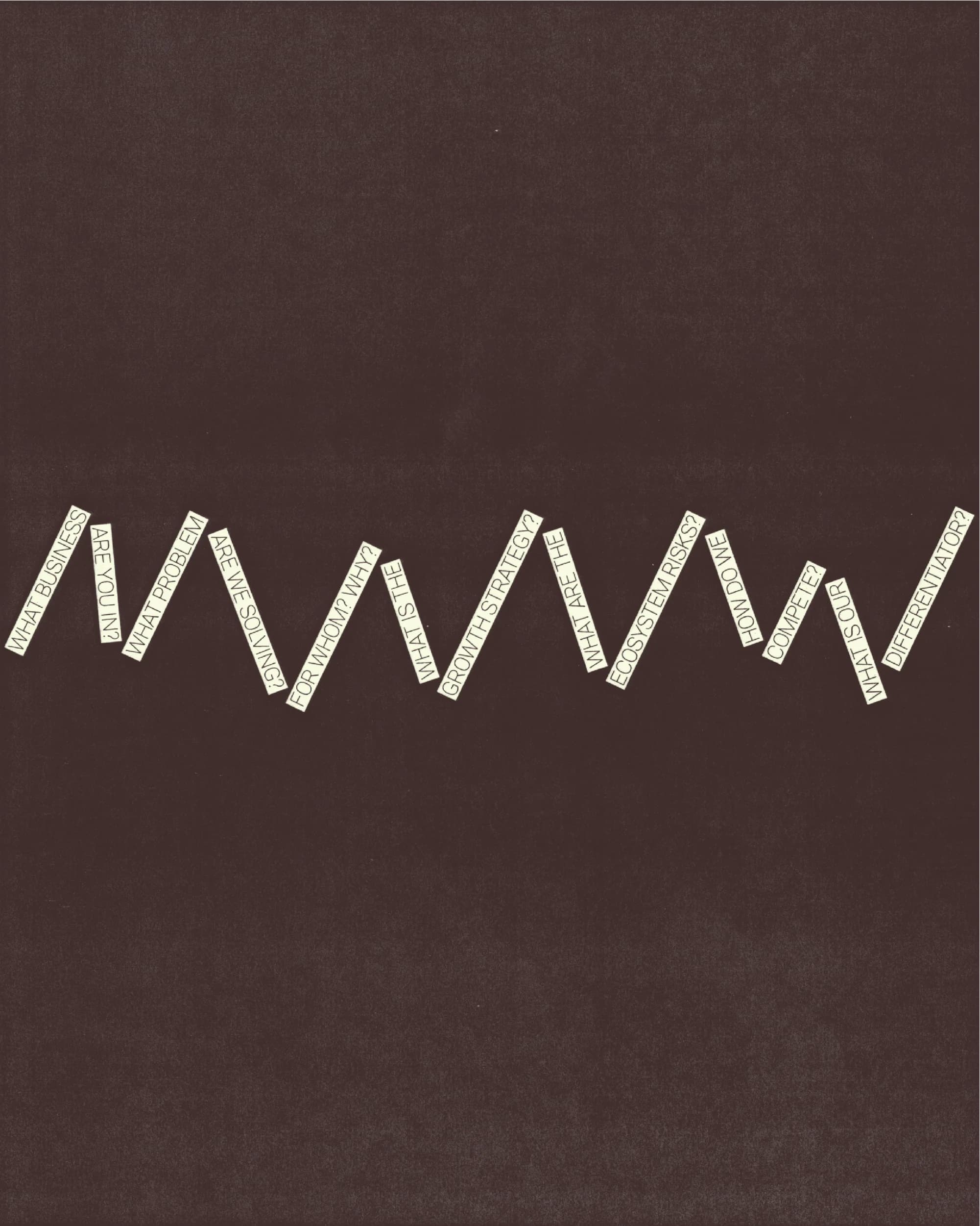 Zigzag pattern of paper strips on dark background.