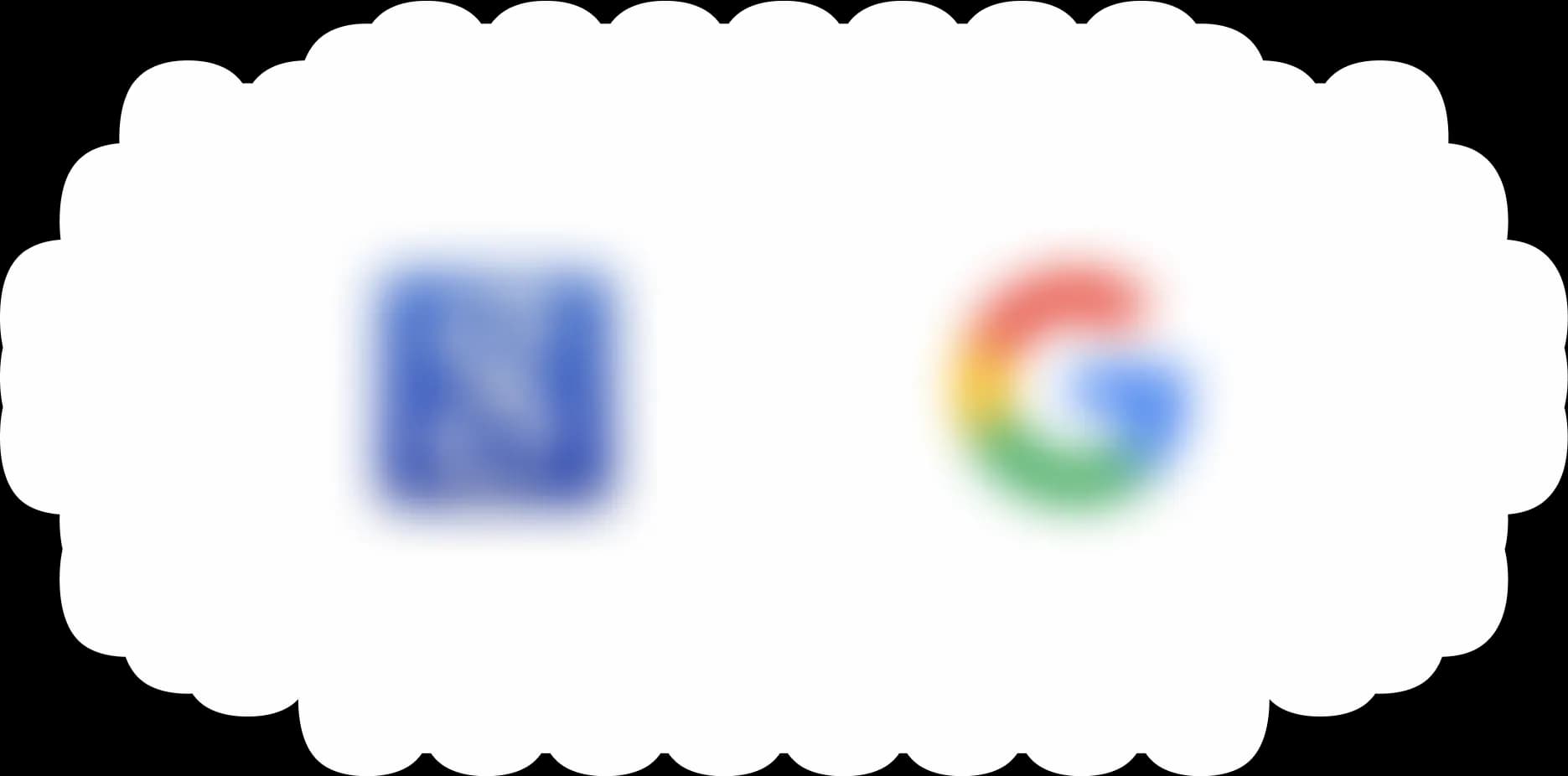 Blurred logos emphasizing the importance of color.